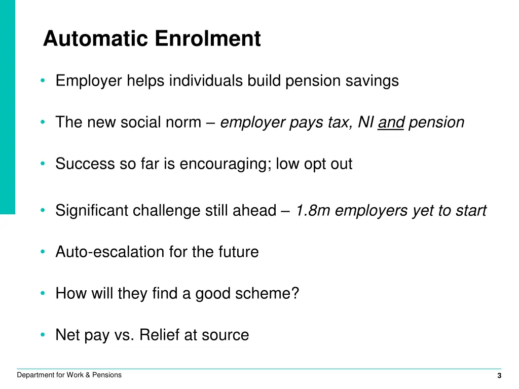 automatic enrolment
