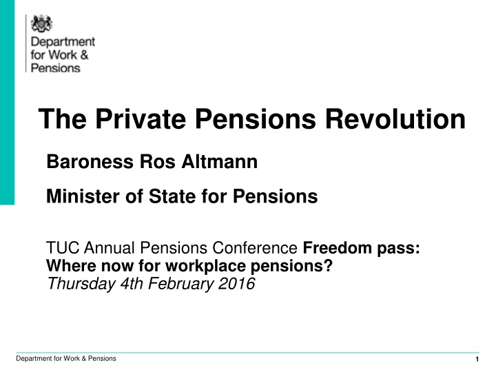 the private pensions revolution