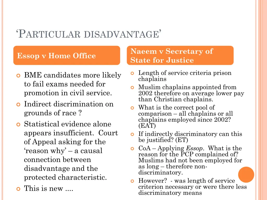 p articular disadvantage 1