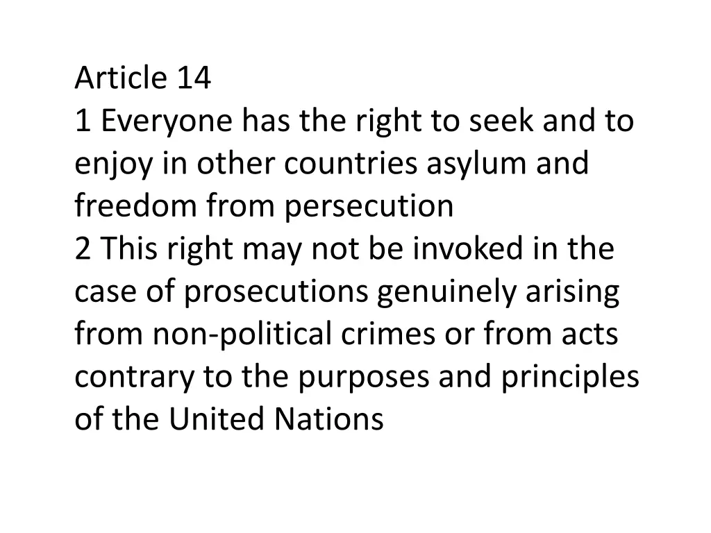 article 14 1 everyone has the right to seek