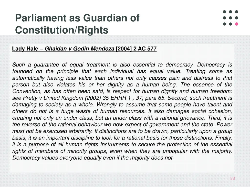 parliament as guardian of constitution rights 1
