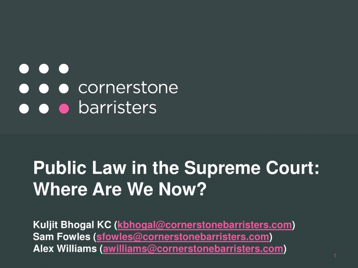 public law in the supreme court where are we now