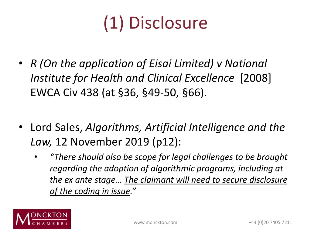 1 disclosure