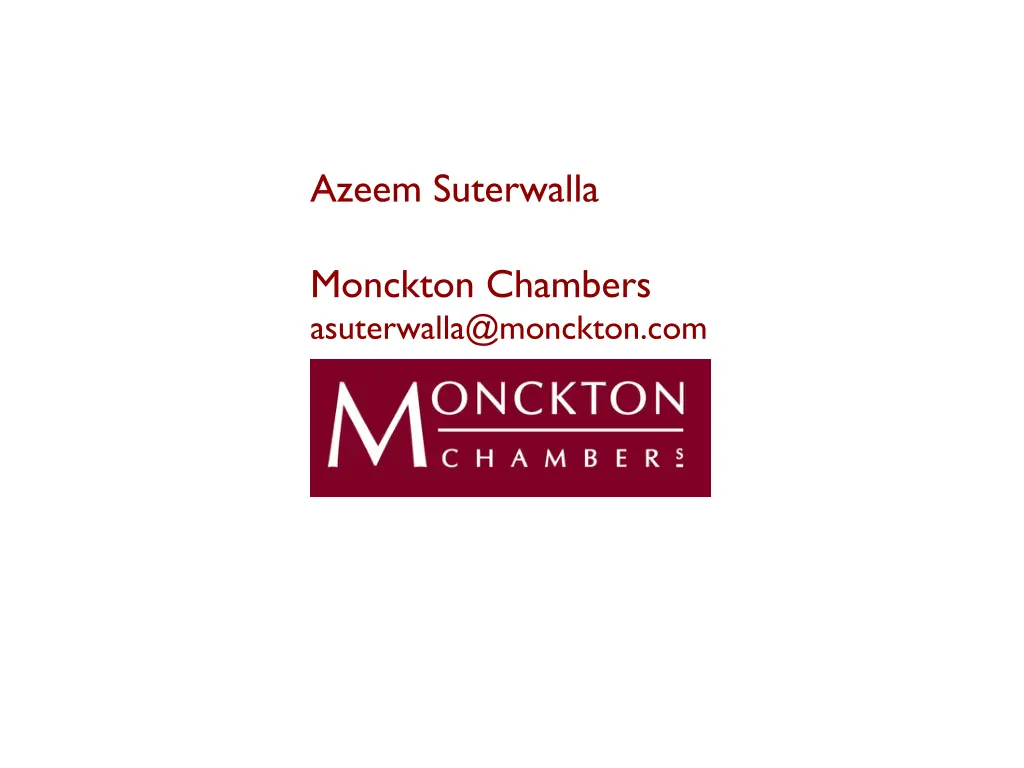 azeem suterwalla monckton chambers