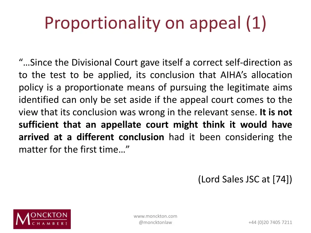 proportionality on appeal 1