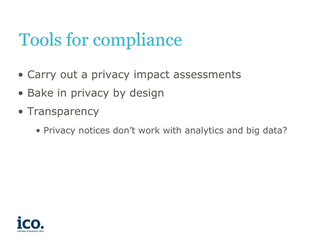 tools for compliance