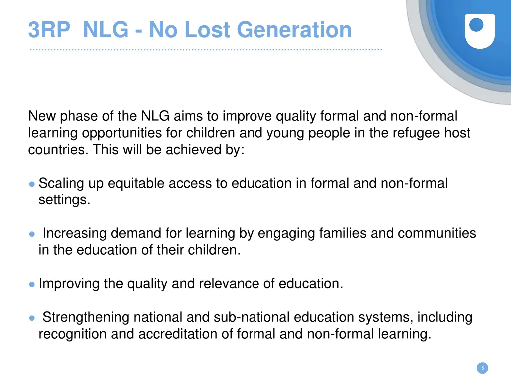 3rp nlg no lost generation