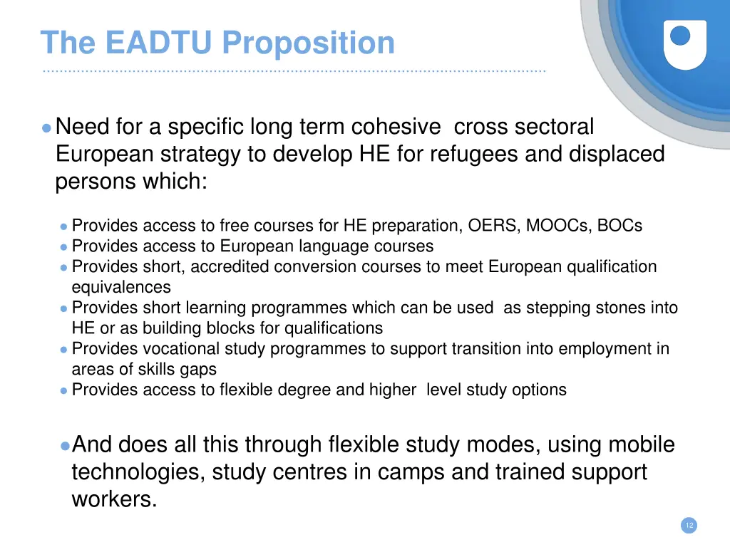 the eadtu proposition