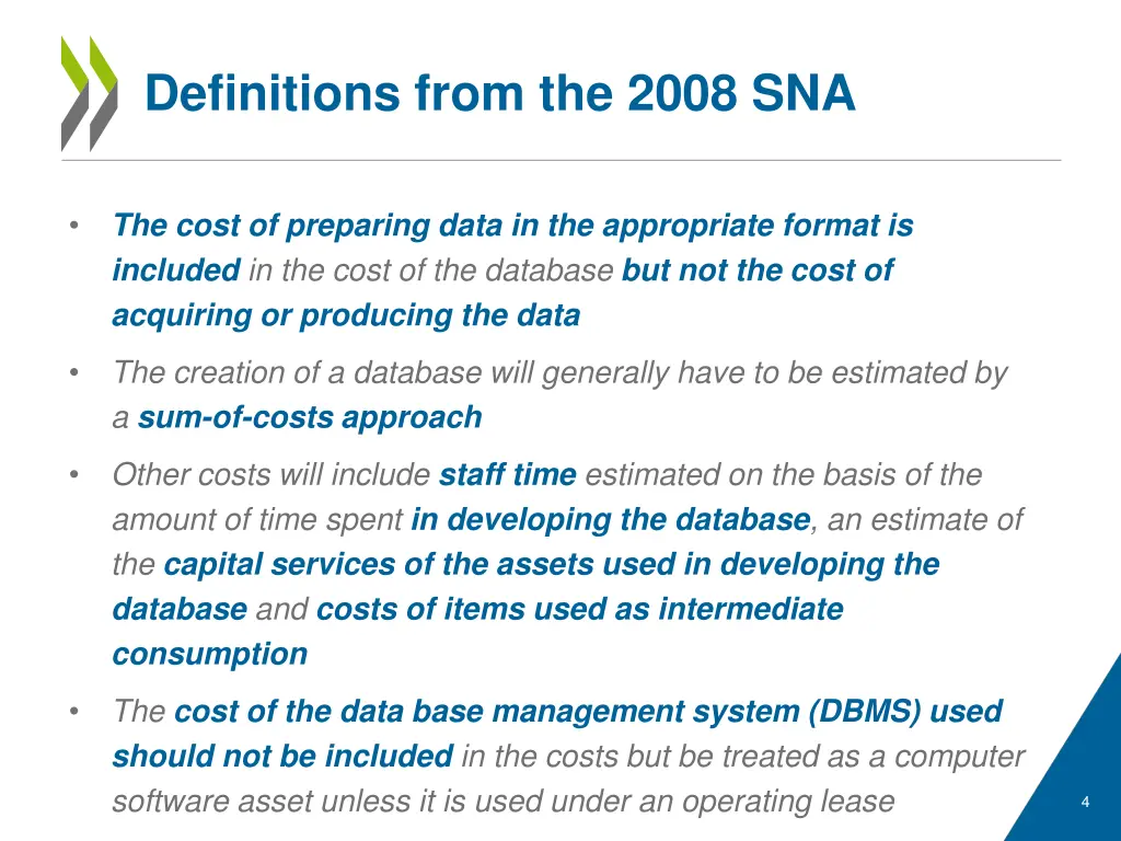 definitions from the 2008 sna