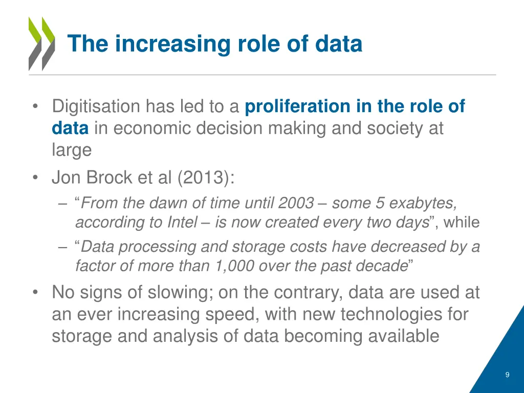 the increasing role of data