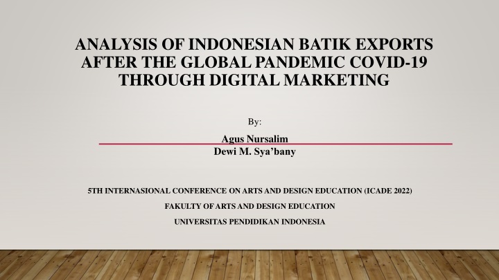 analysis of indonesian batik exports after