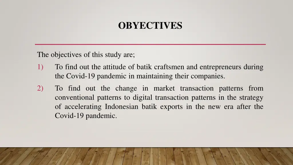 obyectives