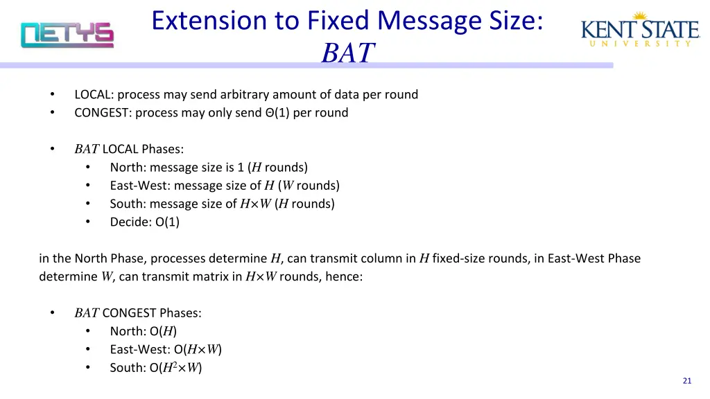 extension to fixed message size bat