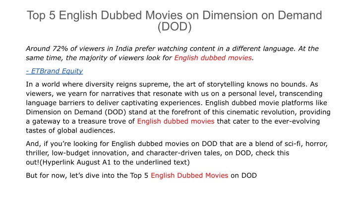 top 5 english dubbed movies on dimension