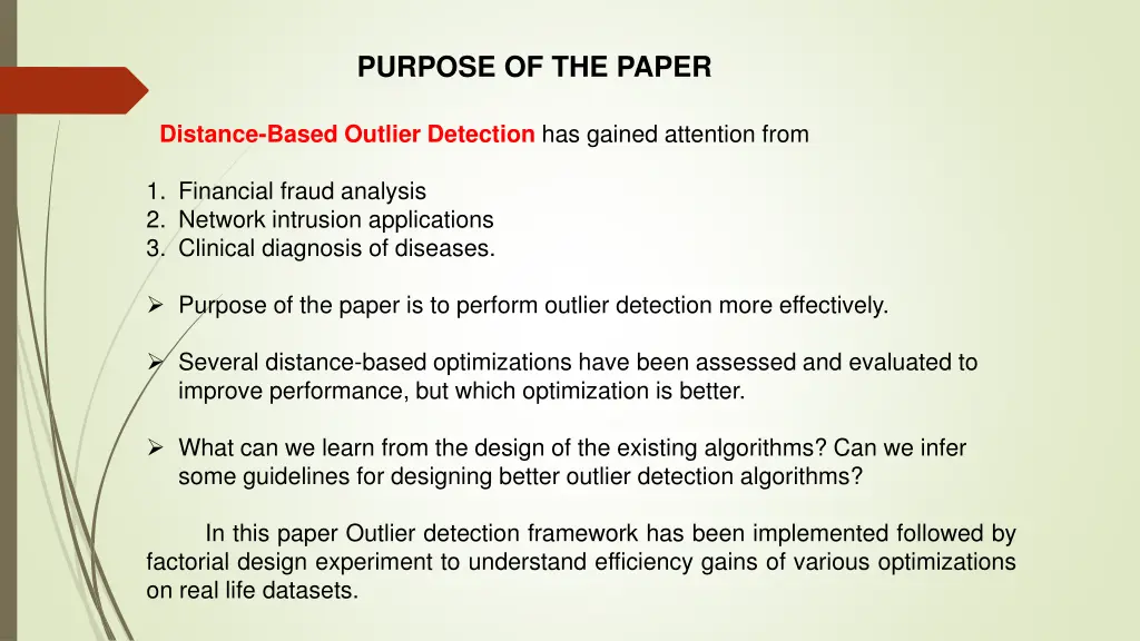 purpose of the paper