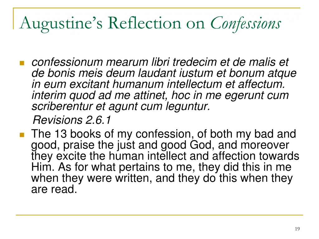 augustine s reflection on confessions