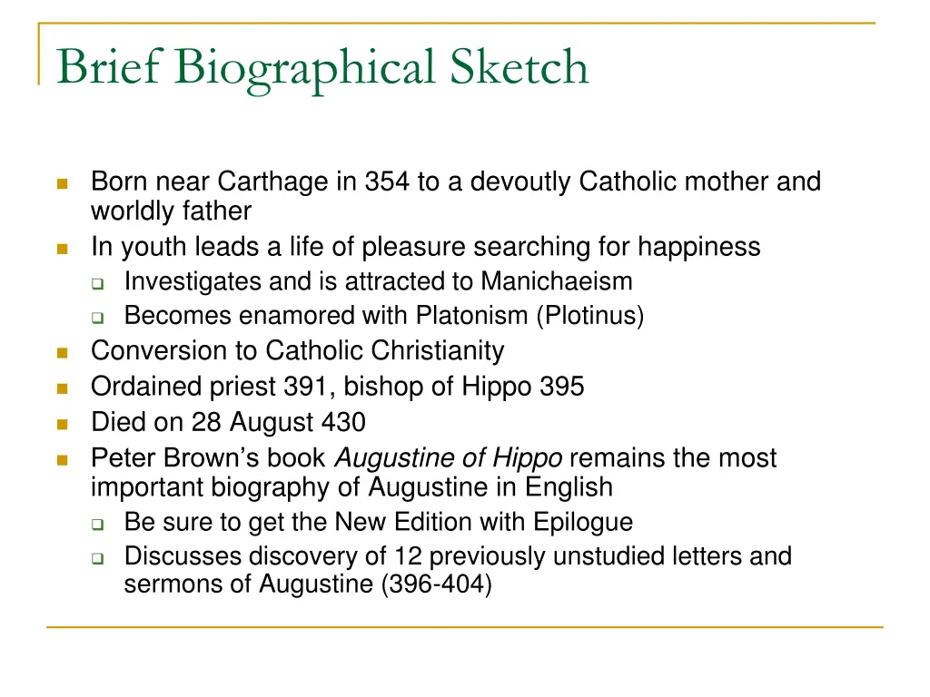 brief biographical sketch