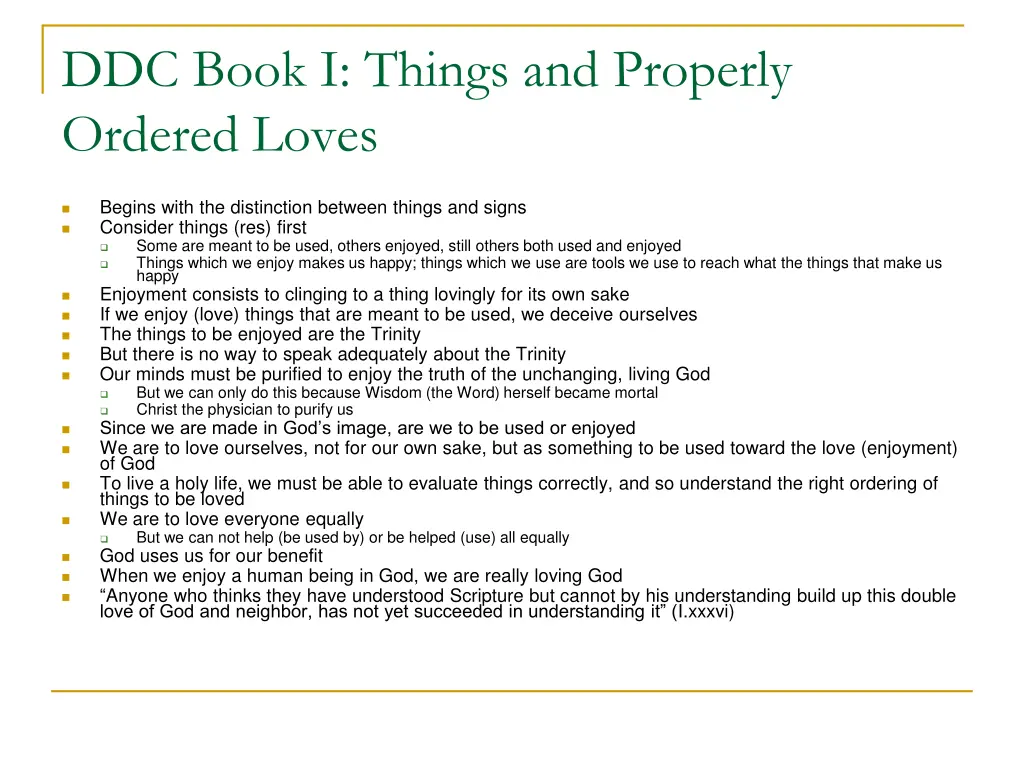 ddc book i things and properly ordered loves