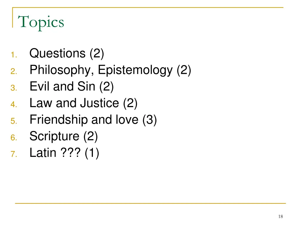 topics