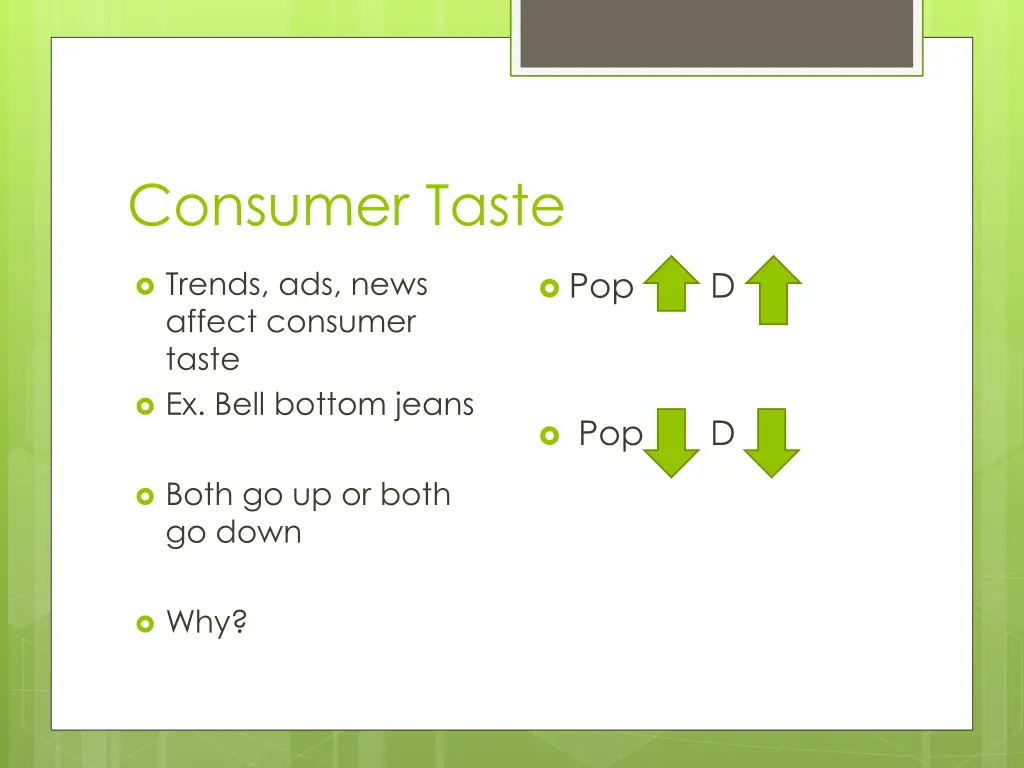 consumer taste