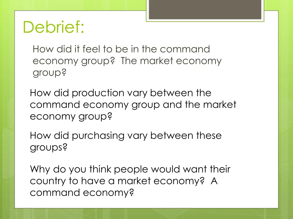 debrief