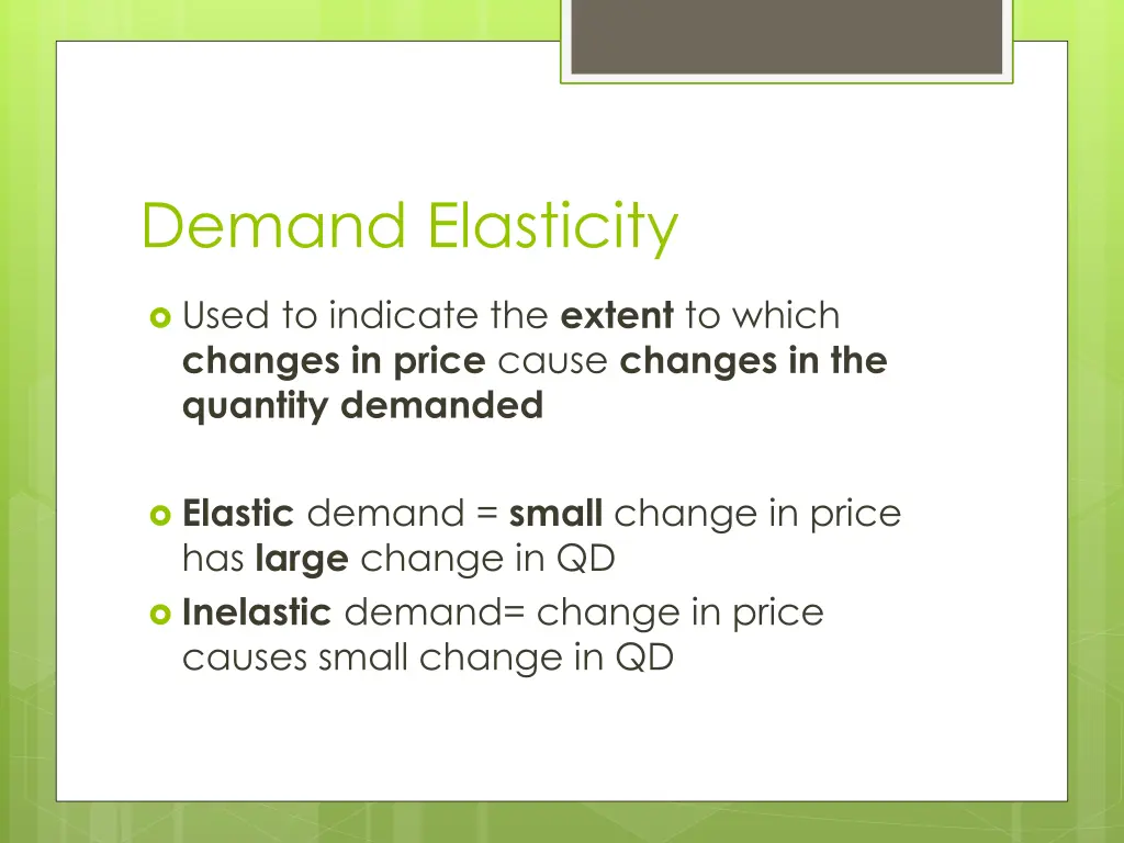 demand elasticity