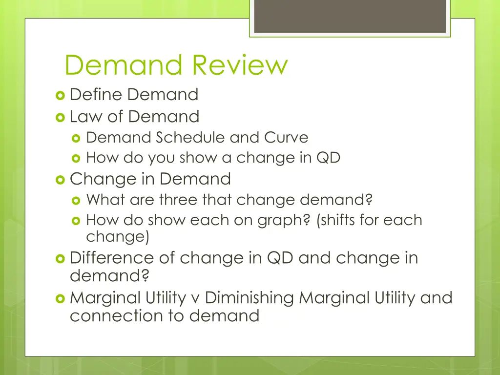 demand review define demand law of demand demand