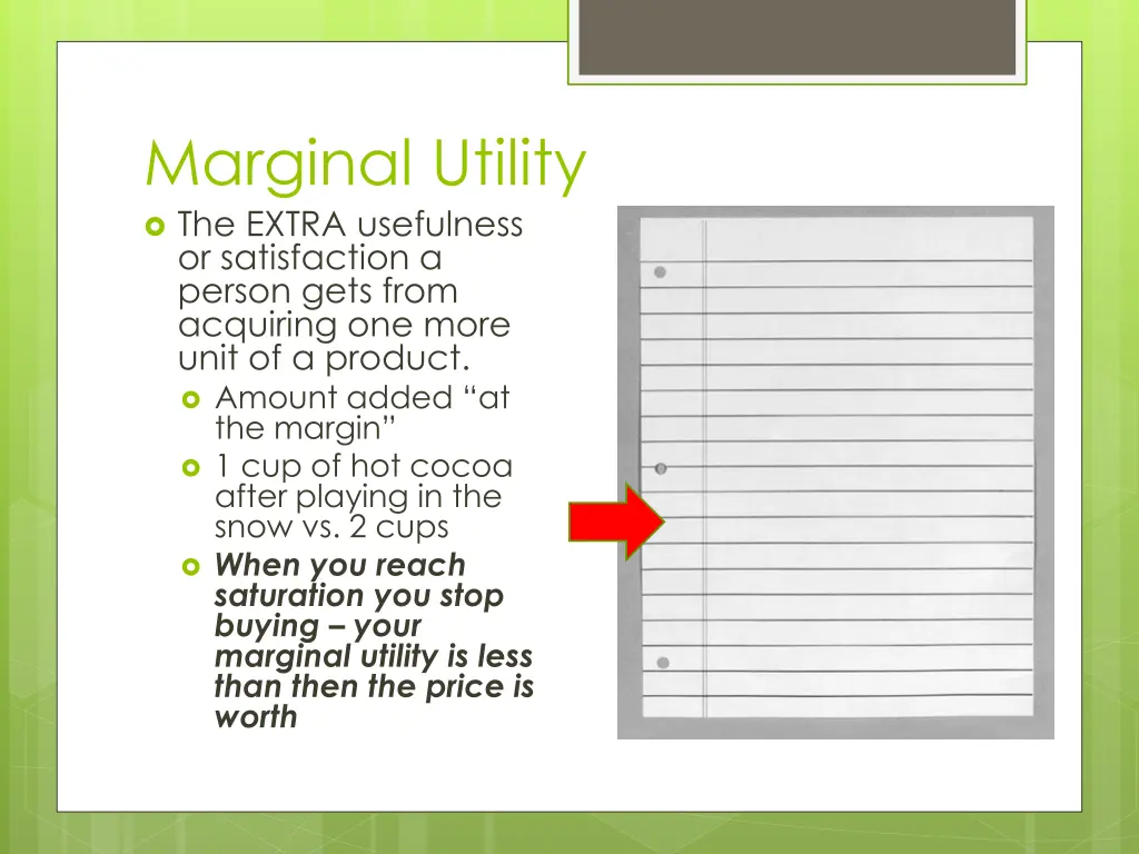 marginal utility the extra usefulness