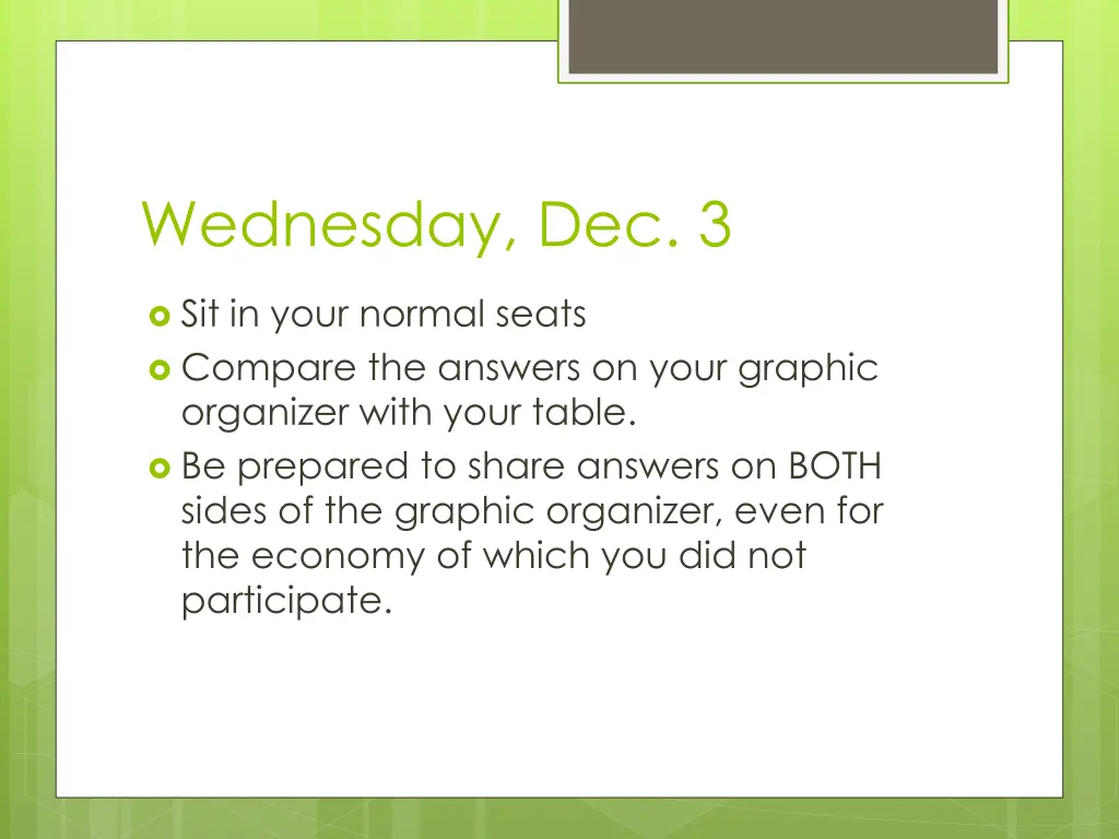 wednesday dec 3