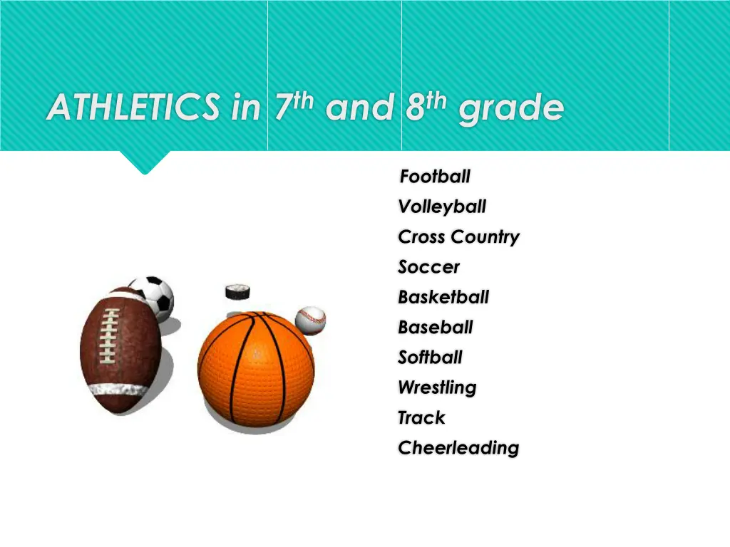 athletics in 7 th and 8 th grade