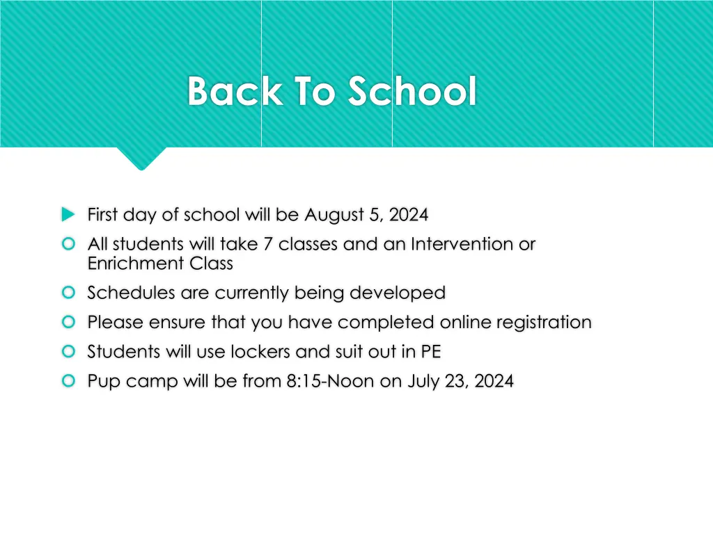 back to school