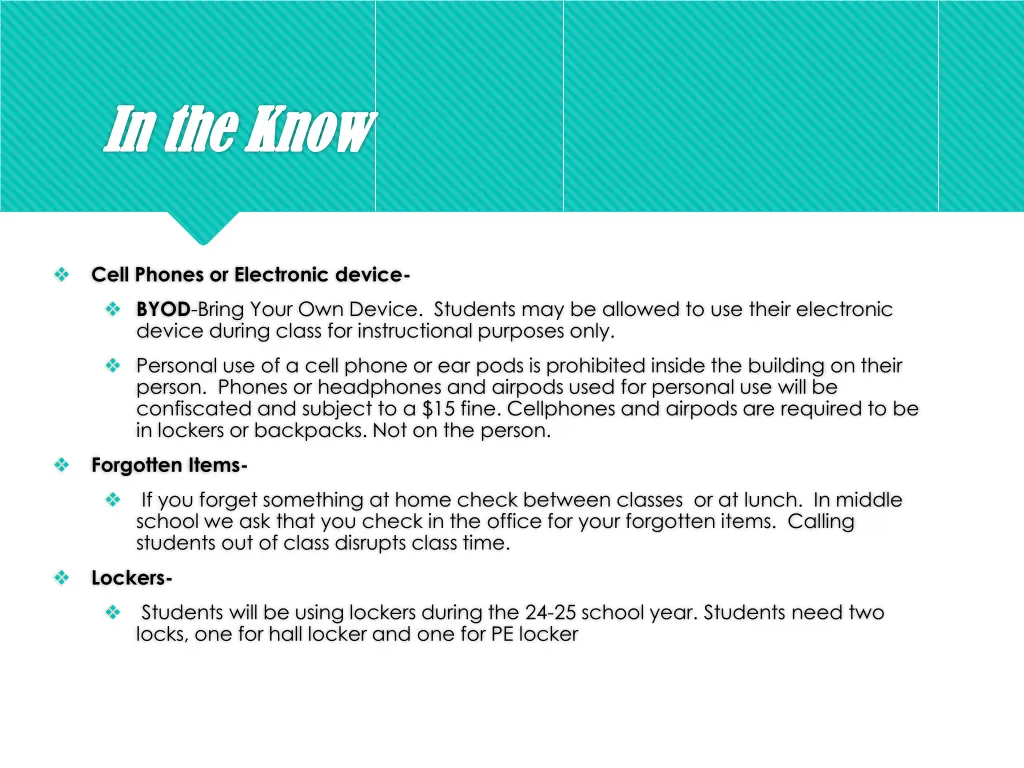 in the know in the know