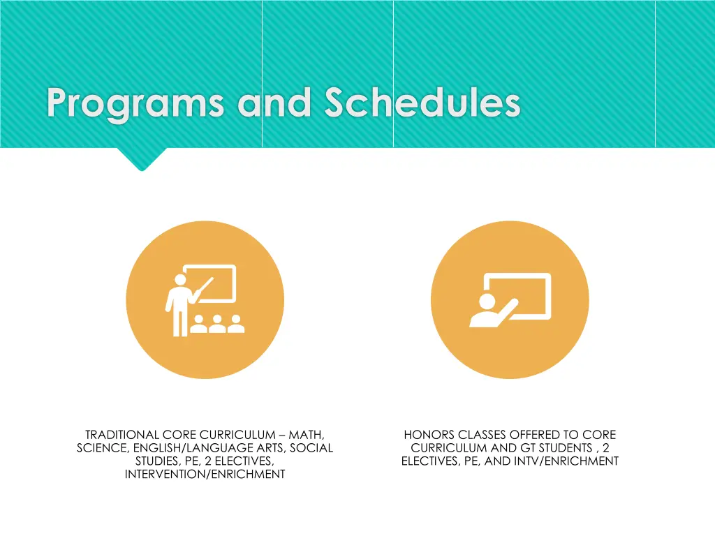 programs and schedules