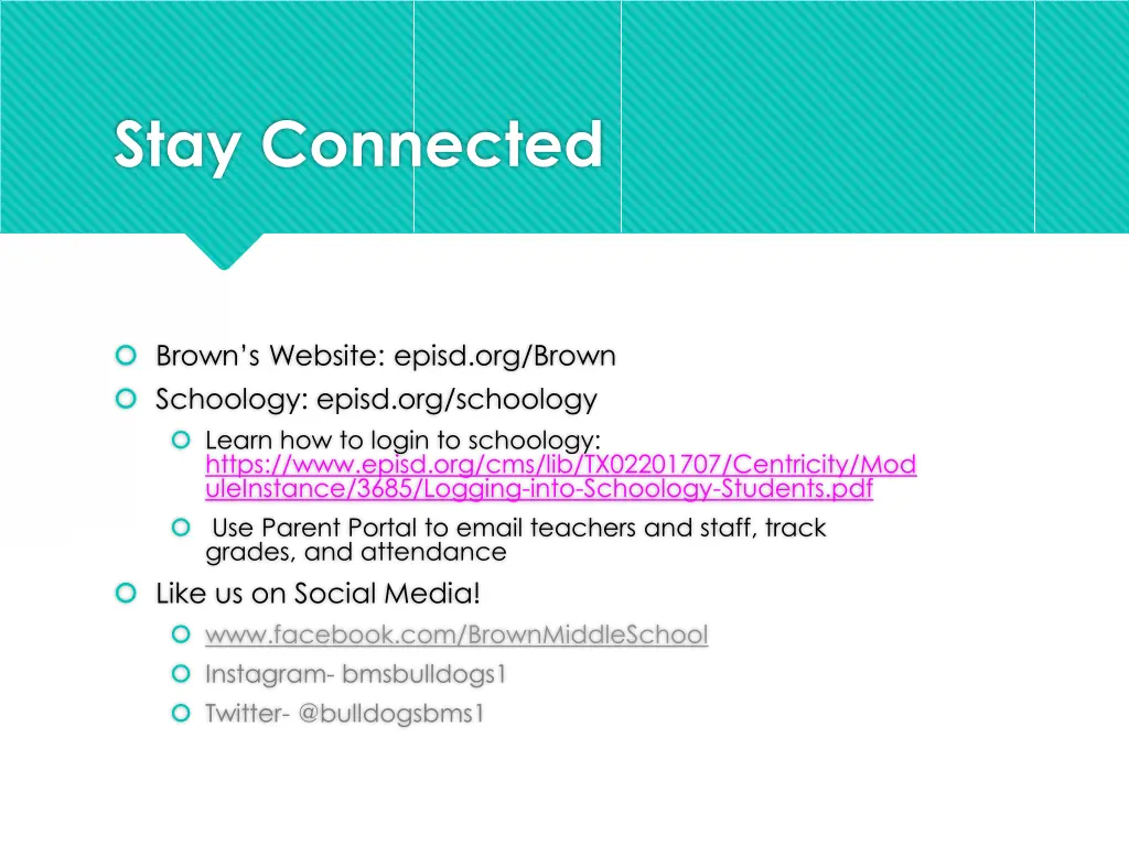 stay connected