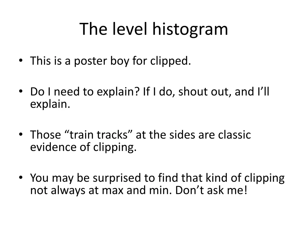 the level histogram 1