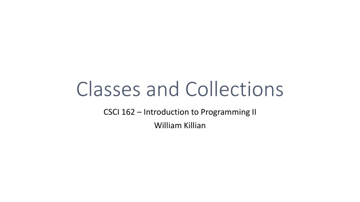 classes and collections