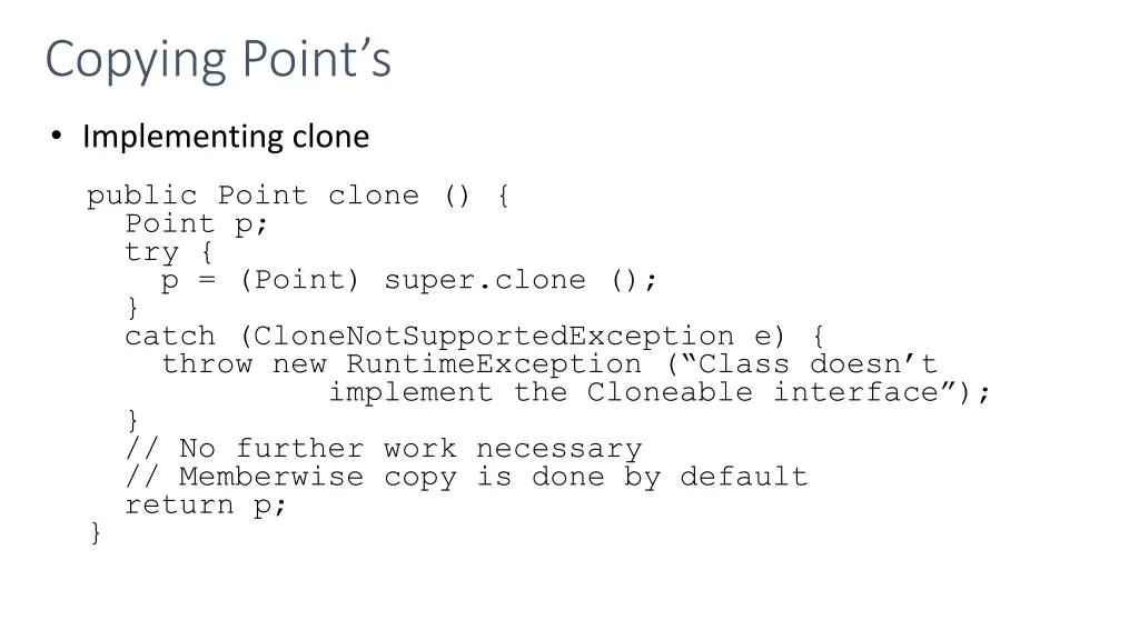 copying point s 1