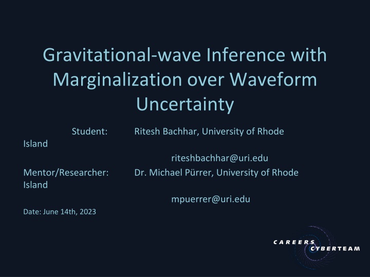 gravitational wave inference with marginalization