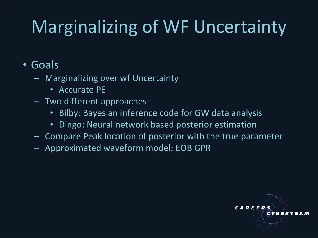 marginalizing of wf uncertainty