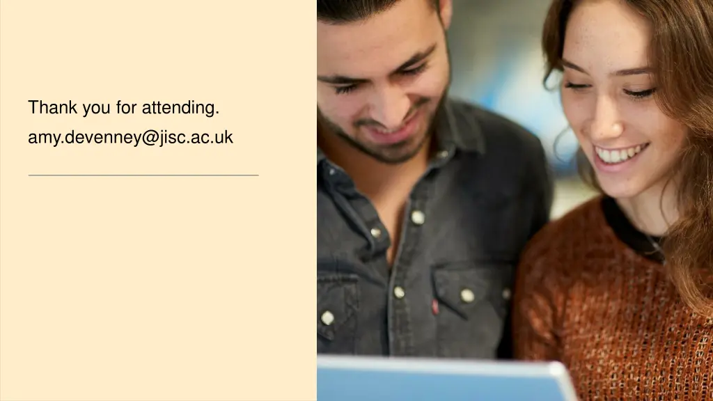 thank you for attending amy devenney@jisc ac uk