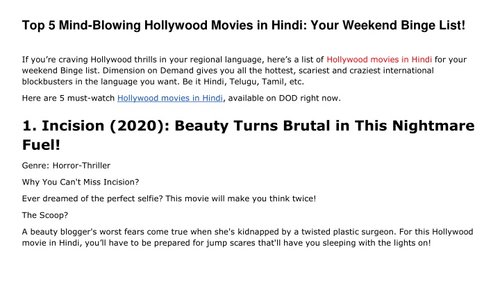top 5 mind blowing hollywood movies in hindi your