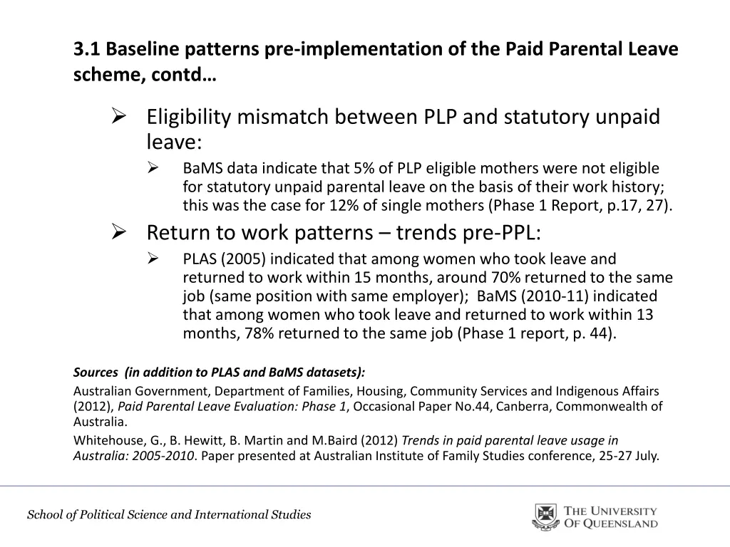 3 1 baseline patterns pre implementation