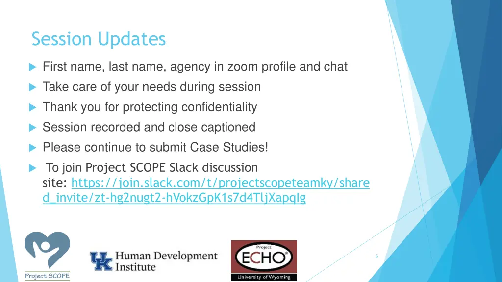 session updates
