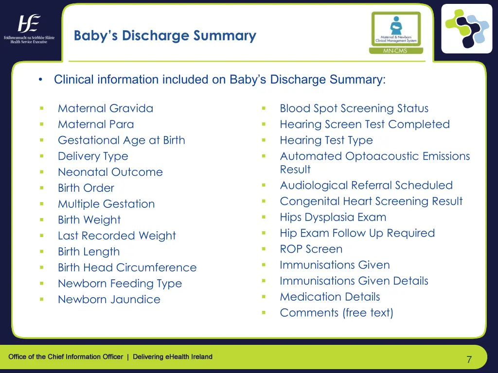 baby s discharge summary