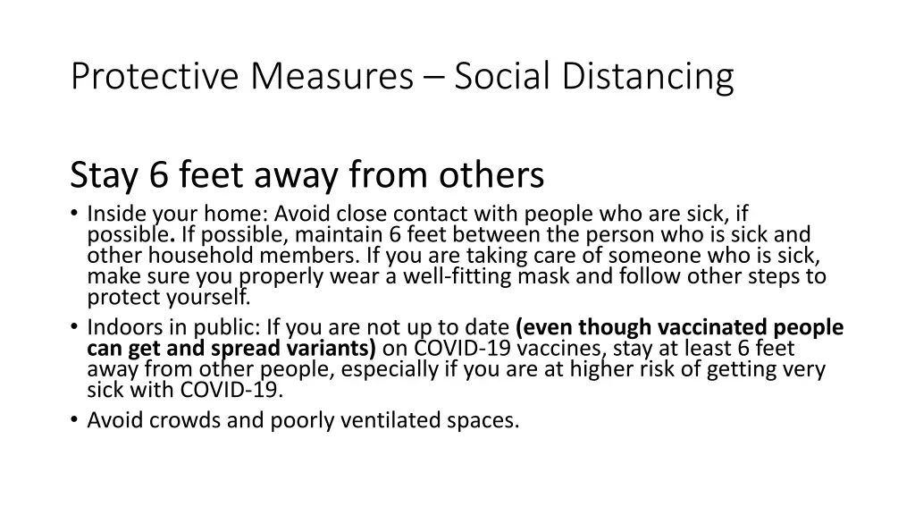 protective measures social distancing