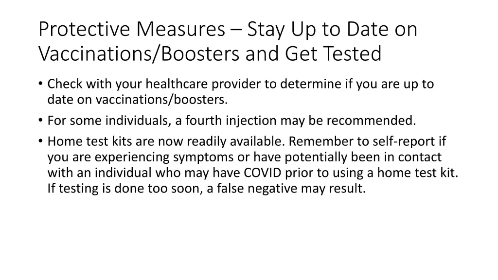 protective measures stay up to date