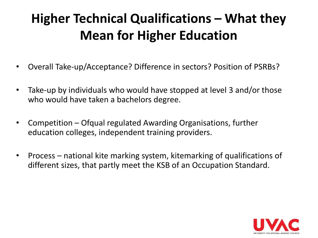higher technical qualifications what they mean