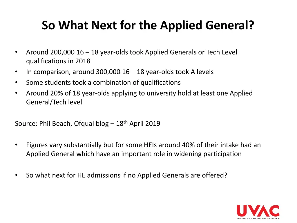 so what next for the applied general