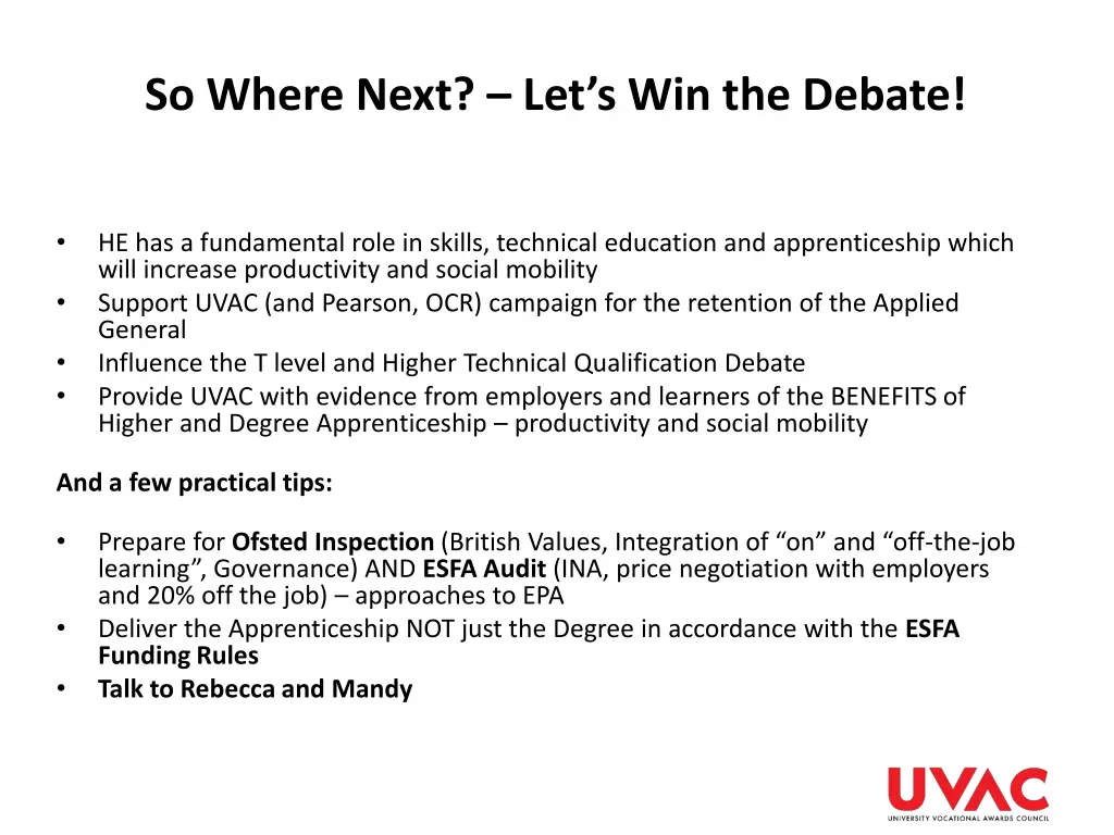 so where next let s win the debate