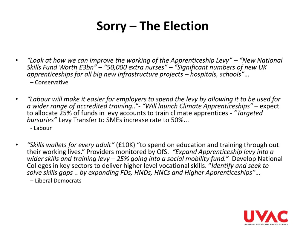 sorry the election
